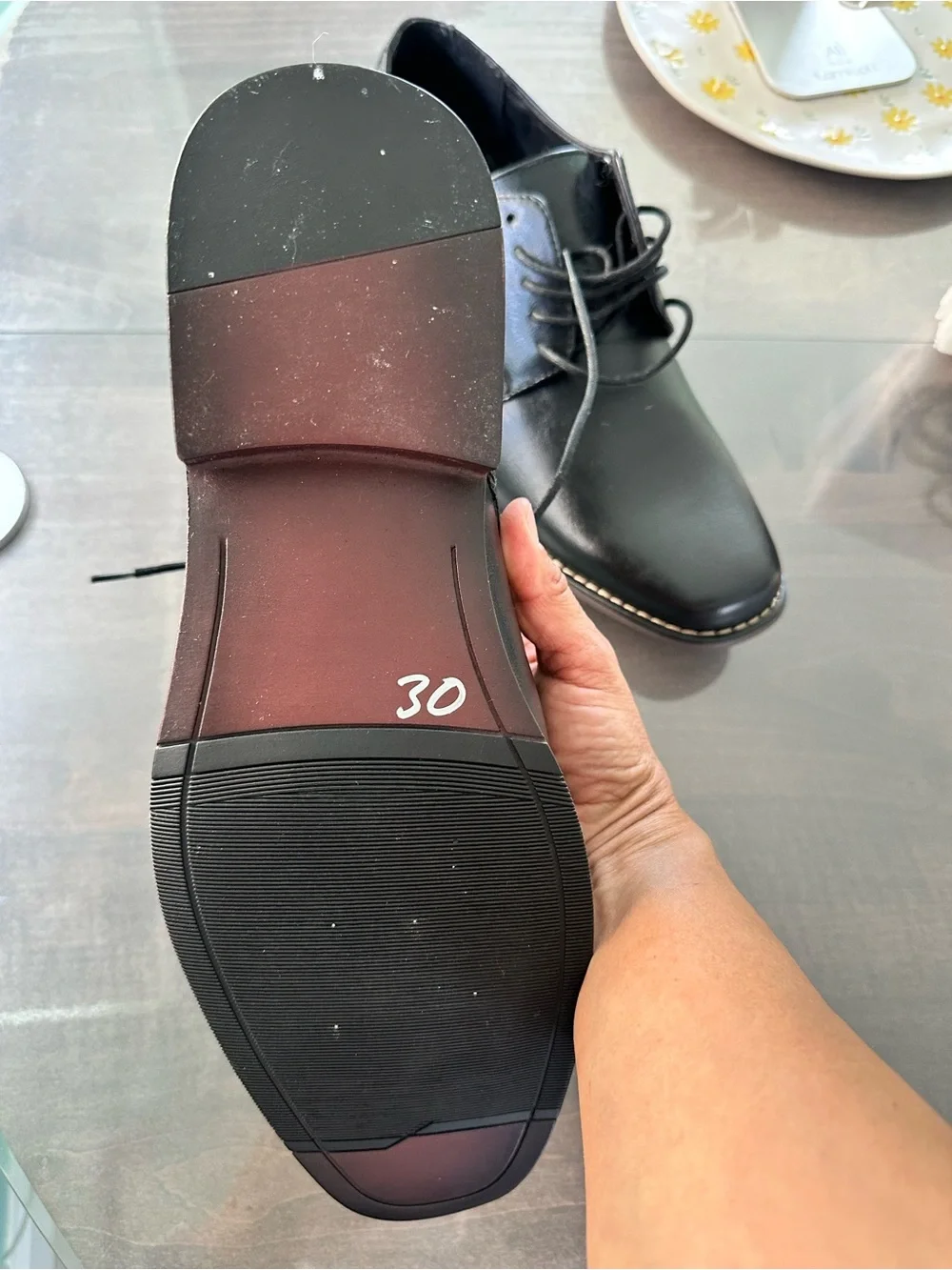 Perry Ellis Black Lace-Up Derby Shoes
